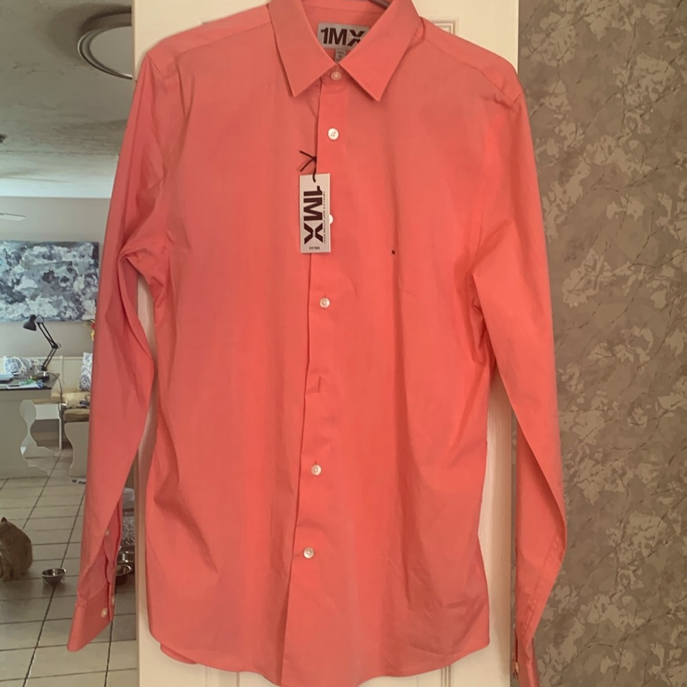 EXPRESS , MEN,  LONG SLEEVE,  FITTED SIZE M SHIRT.